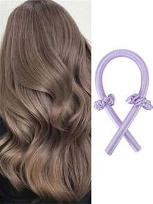 3件套 慵懒睡眠海绵卷发棒 大波浪发带套装 无热卷发棒套装，美发造型套装 - 彩色 - 查看 5