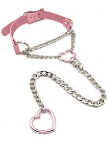 1pc Punk Gothic PU Leather Fashion Necklace, Suitable For Daily, Festival, Party Outfit Decoration, Halloween Choker Necklace - Gothic Punk Necklace - View 9