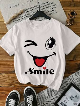 大码女式纯色圆领短袖休闲宽松 T 恤