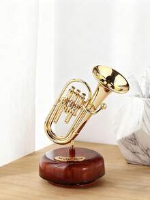 1个新款旋转小提琴音乐盒，鲁特琴造型创意家居装饰，小型乐器礼品八角形上弦音乐盒，生日礼物，圣诞礼物，圣诞装饰，圣诞礼物，送给她的礼物 - 樂器造型音樂盒擺飾 - 查看 8