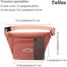 Riñonera Mujer,Cangurera Deportiva Bolsa de Pecho Correa Ajustable Bolso de Cintura/Fanny Pack Impermeable Ligero para Gimnasio, Marcha, Viaje Senderismo, Ciclismo, Running y Uso Diario(Negro) - Multicolor - Ver 6