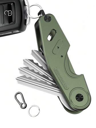 Aluminum Alloy Multifunctional Creative Key Holder Organizer Keychain, Personalized Design For Men
