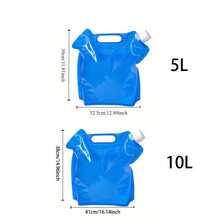 Bolsa de agua plegable portátil para exteriores - Bolsa de hielo de PE, plegable, a prueba de fugas, congelable, con asa portátil, adecuada para uso en exteriores, emergencias, campamento, senderismo, aventura, baños de hielo, recuperación post-entrenamiento - Multicolor - Ver 6