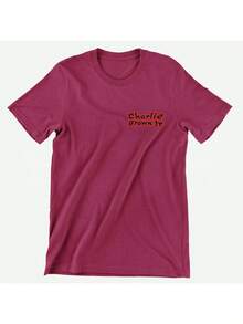Casual Cotton T-Shirt ChorãoJr Skate Singer - 酒紅色 - 查看 2
