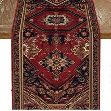 1 件装几何图案桌旗 - 现代波西米亚风格设计，适用于厨房、餐厅和家居装饰，精致的餐桌装饰，做工精良，尺寸：13x35/13x47/13x72/13x90/13x108 英寸 - 彩色 - 查看 3