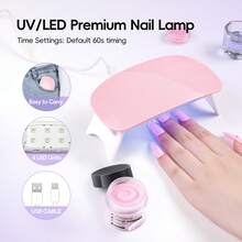 PEACECOLOR Acrylic Nail Kit For Beginners With Mini Lamp And Drill Glitter Powder 3 Gel Colors Base Top Coat Complete DIY Nail Art Starter Set For Extensions French Nails Gift For Women - 02多色 - 查看 7