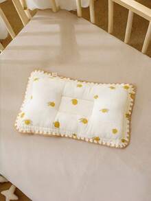 1pc Newborn Pillow, Breathable Baby Pillow, Cute Cartoon Bear Design, Soft & Comfortable, Washable, Suitable For Baby Boys And Girls