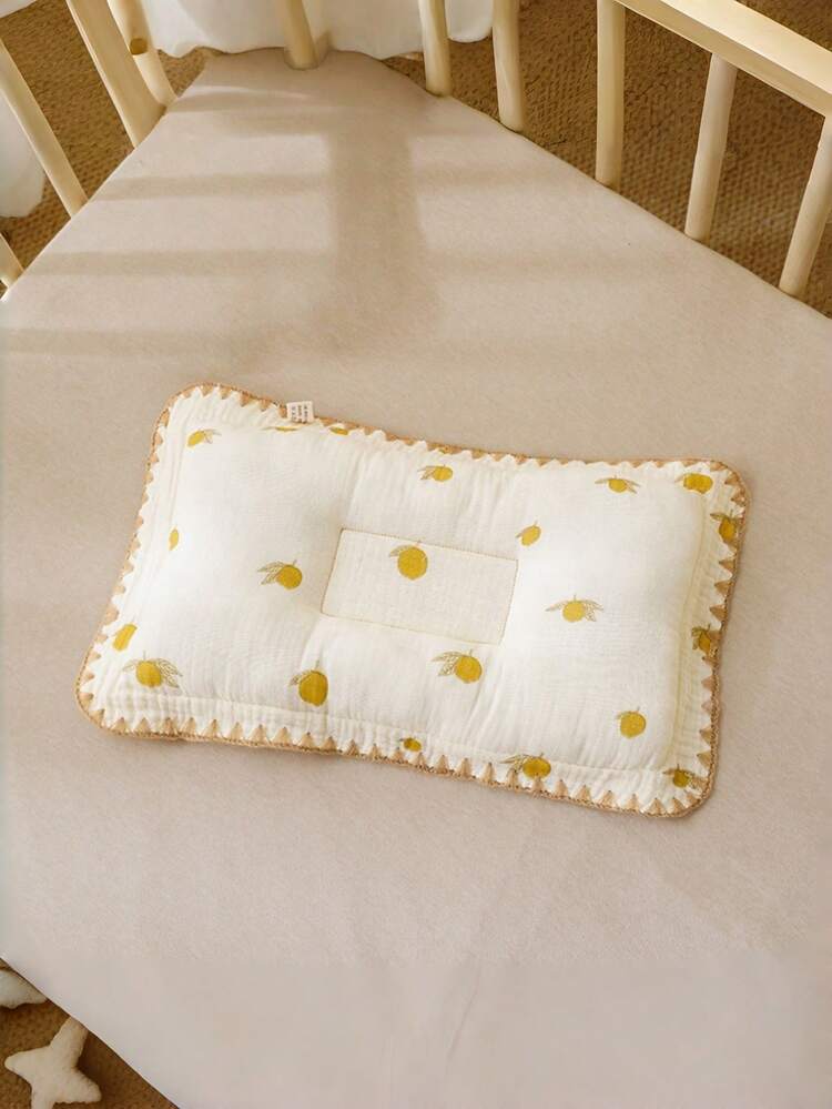 1 pieza Almohada para recién nacidos, almohada transpirable para bebés, diseño lindo de oso de dibujos animados, suave y cómoda, lavable, adecuada para niños y niñas - 40*25cm - Añade 6