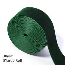 6-38mm 1捲深綠色單面天鵝絨緞帶，聖誕緞帶，珠寶展示包裝，花禮包裝，蝴蝶結，DIY派對裝飾 - 深綠色 - 查看 16