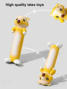 Giocattolo masticabile durevole per cani, giocattolo a forma di lontra in lattice con squittio, adatto per cani di taglia media e piccola, per masticare, dentizione, alleviare la noia, addestramento interattivo - Multicolore - Visualizzare 5