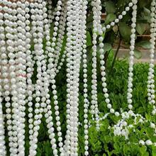 6mm Beads 12.35Meters Long (40.5 Feet) Faux White Pearl Strand, Decorative Pearls Pearl Strand DIY Wedding Accessories Hair Accessories Wedding Centerpieces Wedding Decorations Holiday Celebration Party Decorations Room Home Decor Flower Decorations Home Party Outdoor Garden Patio Tabletop Decoration Tea Party Pre-Wedding Party Masquerade Party Home Porch Decoration Hanging Decoration
