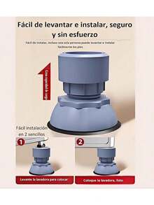 EstiloBCBCKEY4Pcs Patas Lavadora Antivibracion, Universal Antivibracion Lavadora, 10-12cm Ajustable Soporte Lavadora Secadora, Antivibración, Antideslizantes, Cancelación de Ruido (Gris)Versión mejorada - gris - Ver 9