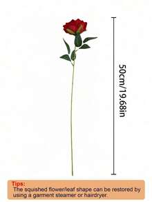 1pc/5pcs/10pcs/12pcs/20pcs Burgundy 20-Inch Artificial Roses, Premium Fake Roses, Suitable For Home Decor, Room Decor, Dining Table Decor, Wedding Decor, Bridal Bouquet, Wrist Corsage, Flower Arrangement Materials