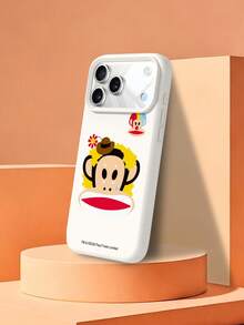 Funda de teléfono de silicona líquida con licencia oficial de Paul Frank, protección de cámara a prueba de golpes en todo el Body, diseño compatible con iPhone 13/14/15/16/17 Pro Max - Multicolor - Ver 4