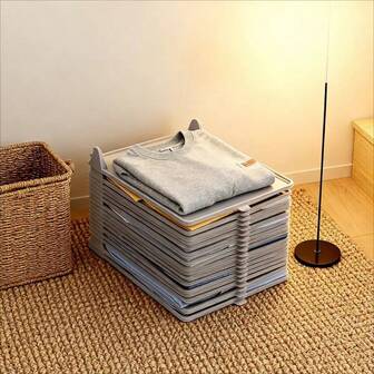 10/15/20pcs Stackable Clothes Folding Board - Portable Plastic Shirt And T-Shirt Organizer, Space-Saving Compact Storage For Closet, Wardrobe And Home Organization, Neutral Color Organizer, Closet Organization And Storage, Mounted Closet System