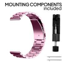 OcioDual Lieferung innerhalb von 24/48 Stunden. Uhrenarmband, Edelstahlarmband, rosa, Smartwatch-Armband, Herrenuhr, Damen-Smartwatch, Herren-Armband, Damen-Armband, universeller Schnellverschluss - Pink - Übersicht 4