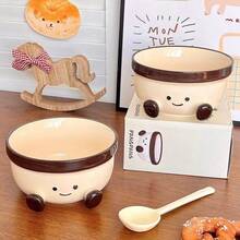 Cute Foot Underglaze Ceramic High-Quality Single-Person Ramen Bowl, Snail Rice Noodle Bowl Tableware Set - Multicolor - View 6