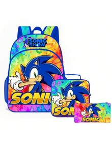 Sega 3pcs/Set Backpack, Handbag, Pencil Case, Multiple Options, Birthday Gift, Back To School - Multicolor - View 10