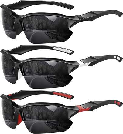 ¡RecomendadoGafas de Sol Deportivas Polarizadas Hombre y Mujer,Gafas Deportivas Ciclismo,Protección UV400,Adecuadas Senderismo,Deportes,Pesca,Ciclismo,Etc¡Top de Temporada