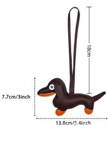New Fashionable Dachshund Puppy Pendant, Suitable For Daily Wear, Can Be Used As A Bag Accessory, Can Be Given As A Gift To Family, Friends, Classmates, Lovers, For Birthdays, Teachers, And Can Also Serve As A Souvenir. Cute Bag Charm, Bag Pendant Decoration, Bridesmaid Gift, Birthday Gift, A Hanging Accessory For Classmates, Friends, And Colleagues. - Multicolor - View 4