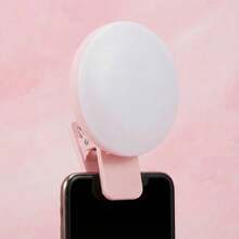 1个150mAh白色/粉色/蓝色/黑色便携式LED自拍环形灯，USB充电，便携式照明，美颜光环灯，直播夹灯，仙女灯，台灯，LED灯，夜灯，照明，吊灯，阅读灯，房间LED灯，适合露营、房间装饰