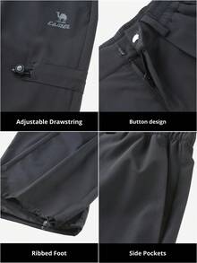 CAMEL CROWN 女士柔软运动梭织长裤丝滑休闲时尚百搭速干长裤 - 幻影黑 - 查看 3