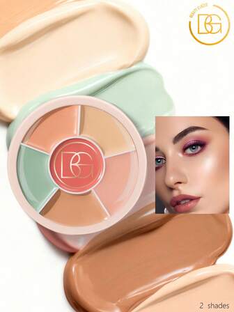 beauty glazed Paleta de correctores de 6 colores, cubre ojeras, marcas de acné, manchas y contornea el rostro