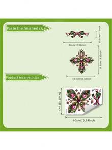 1pc Colorful Bow Decorative Sticker PVC Sticker Removable Self-Adhesive Easy-Tear Sticker Home Decor To Brighten Your Life Holiday Decorations Birthday And Graduation Gifts - Multicolor - View 2