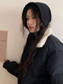 女士冬季针织耳罩，加厚耳套保暖防寒防风，仿羊毛针织材质，保暖护耳，秋冬季节适用，可作帽子或羊毛耳罩使用。 - 彩色 - 查看 3