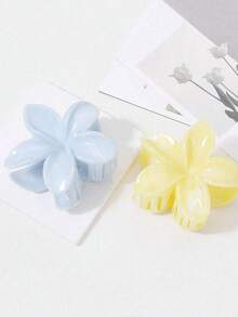 3/2/1 buc cleme mari din acril Ombre cu gheare de păr cu flori, design simplu și elegant, potrivite pentru , ținute casual sau de călătorie, gheare de flori