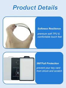 1个TPU材质汽车智能钥匙套，适用于Model Y无钥匙进入系统，也适用于特斯拉钥匙套，Model 3智能钥匙专用透明新款X扣 - 彩色 - 查看 3