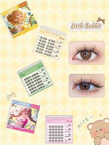 36 PCS False Eyelashes, With Lengths Ranging From 7 To 12 Mm - The False Eyelashes Are Distributed In A Segmented Density Pattern. The Front Part Is Thicker, The Middle Part Is Natural, And The Rear Part Is Elongated, Creating A Mysterious Gaze. Suitable For Parties, Banquets, Business Occasions, Etc., It Boosts Confidence And Presence. The Unique Packaging Makes It An Excellent Gift Option - Olive Green - View 2