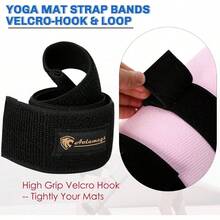 Correa elstica resistente, envoltura elstica, organizador para yoga, entrenamiento, ejercicio, pilates, almacenamiento - Paquete de 4 correas elásticas negras de - Ver 4