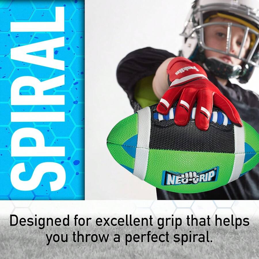 Balón de Fútbol de Espuma Mini de Franklin Sports - Balón de Fútbol Juvenil Grip-Tech con Cubierta Fácil de Agarrar y Adhesiva - Perfecto para Niños Pequeños - Verde neón / Negro - Ver 1