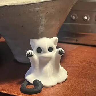 Adorno de fantasma 3D lindo para la decoración de Halloween y Navidad. Ideal para decoración festiva interior/exterior, perfecto como regalo festivo.