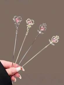 1 chiếc kẹp tóc hình ngôi sao đá mặt trăng dành cho nữ, kiểu dáng hiện đại Trung Quốc, phụ kiện búi tóc cao cấp, phù hợp sử dụng hàng ngày, kẹp tóc hình bông tuyết mùa thu/đông, dụng cụ tạo búi tóc, phụ kiện tóc, phụ kiện đội đầu. - Nhiều màu - Xem 10