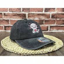 - Sombreros de bisbol bordados de animales para nios y nias - Axolotl (black lavado) - Ver 2