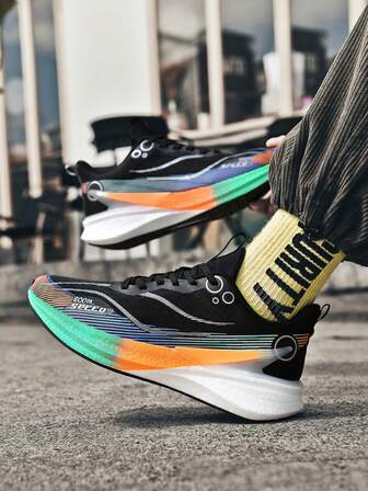 Lätta, andningsbara, stötdämpande, rebound-löparskor för tonåringar, unisex, mångsidiga, äkta kolfiberplatta, halkfria, casual sportsneakers,