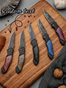 Customized Camping Folding Knife, Fruit Knife, Portable Knife For Men, Suitable For Outdoor Camping, Hunting, Survival, A Multi-Functional, Durable, Elegant, Reusable, Refined, Fashionable, High-Quality, Colorful, Modern, Customizable, Personalized, Unique Tool Gift For Him