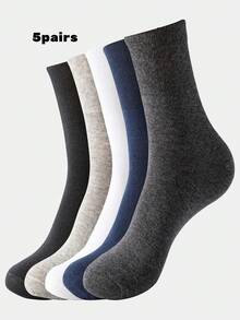 1/4/5 Pares de Meias Largas Soltas Plus Size, Meias de Boca Larga Masculinas, Meias Médias Extras Finas e Largas, Meias Esportivas Casuais, Meias, Meias Masculinas, Meias Masculinas de Inverno, Meias da Moda - Multicolorido - Visão 7