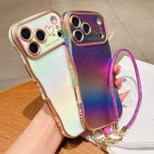 【人気の新製品】ミニマリスト高品質クリエイティブグラデーションレーザーカットハートランヤード compatible with iPhone 11 12 13 14 15 16 Pro Plus Max 16E 17 17Pro 17Pro Max 17Air用 エレガント耐衝撃保護カバー, モバイルアクセサリー,日常使用ケース,クリエイティブパターン,スタイリッシュなカバー,耐久性のある素材,ファッション愛好家,ギフトショッパー - ブルー - チェックする 6