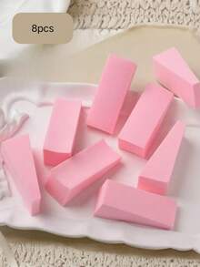 8pcs Colorful Tofu Sponge Nail Gradient Makeup Sponge Puff, Multi-Functional Sponge Puff For Nail Art Gradient, Nail Sticker Matching Gradient Tool Kit, Beginner Nail Art Tool Set - Multicolor - View 10