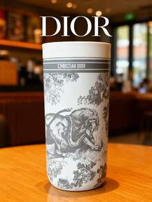 Dior Jungle Collection Limited Edition Mug Gift Set - 400ml Stainless Steel Vacuum Insulated Travel Mug, Decorated With Elephant Print, Luxury Thermal Cup, Suitable For Office, Travel, Gym And Daily Commute - Black - View 10