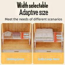 Storage Accessories, Shelves, Shelving Units, Expandable Storage Racks, Wardrobe Dividers, Cabinet Interior Shelving, Expandable Spice Racks, Kitchen Cabinet Organizers, Stackable Storage Shelves, Cabinets, Countertops, Pantries, Width 24cm/9.45in–42cm/16.54in, Two Sizes Available. - 白色 - 查看 7