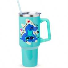 SLAWDisney Lilo And Stitch Aloha No Bad Days Chillin Stainless Steel Tumbler With Handle And Straw Fits In Standard Cup Holder 40 Ounces - DisneyLiloandStitchChillin - 查看 1