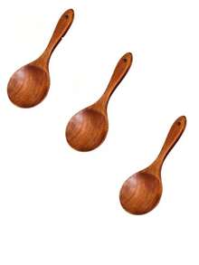 1/2/3pcs Wooden Spoons, Suitable For Porridge, Rice, Soup, Sauce, Oil And Cooking, Stylish Kitchen Utensils And Kitchenware, Kitchen Tools, Restaurants, Food Trucks