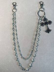 Cross Pants Chain, Wallet Chain, Retro Chain, Double Layer Chain, Hip Hop Punk, Denim Pants Chain, Pocket Chain, Men's Key Chain - Multicolor - View 32