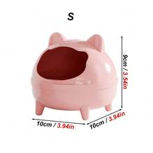 1pc Bear Shaped Semi-Enclosed Hamster/Gerbil Bathroom Hideout House, Detachable & Washable, Splash-Proof Design, Warm & Windproof Sleeping Nest, Suitable For Small Pets All Year Round - Multicolor - View 14