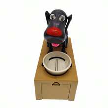 Eat Money Dog Piggy Bank, Electronic Cartoon Coin-Eating Dog, Money-Loving Puppy Figurine, Coin-Consuming Dog Savings Box, Birthday Party Gift, Stress Relief Decoration - Multicolor - View 11