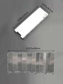 10pcs Outdoor Camping Stove Windshield, Super Lightweight Aluminum Alloy Foldable With Latch, Cookware Accessory - Silver - View 5